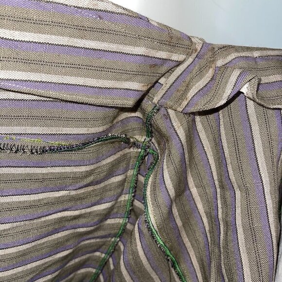 Womens Jacket Size Medium M Vintage Dolman Sleeve Weight Double Button Ruffle - Picture 14 of 14